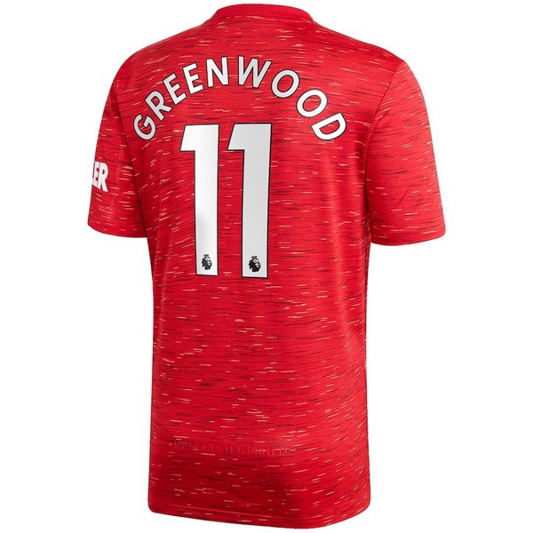 Camiseta Manchester United NO.11 Greenwood Replica Primera Ropa 2020/21 Rojo